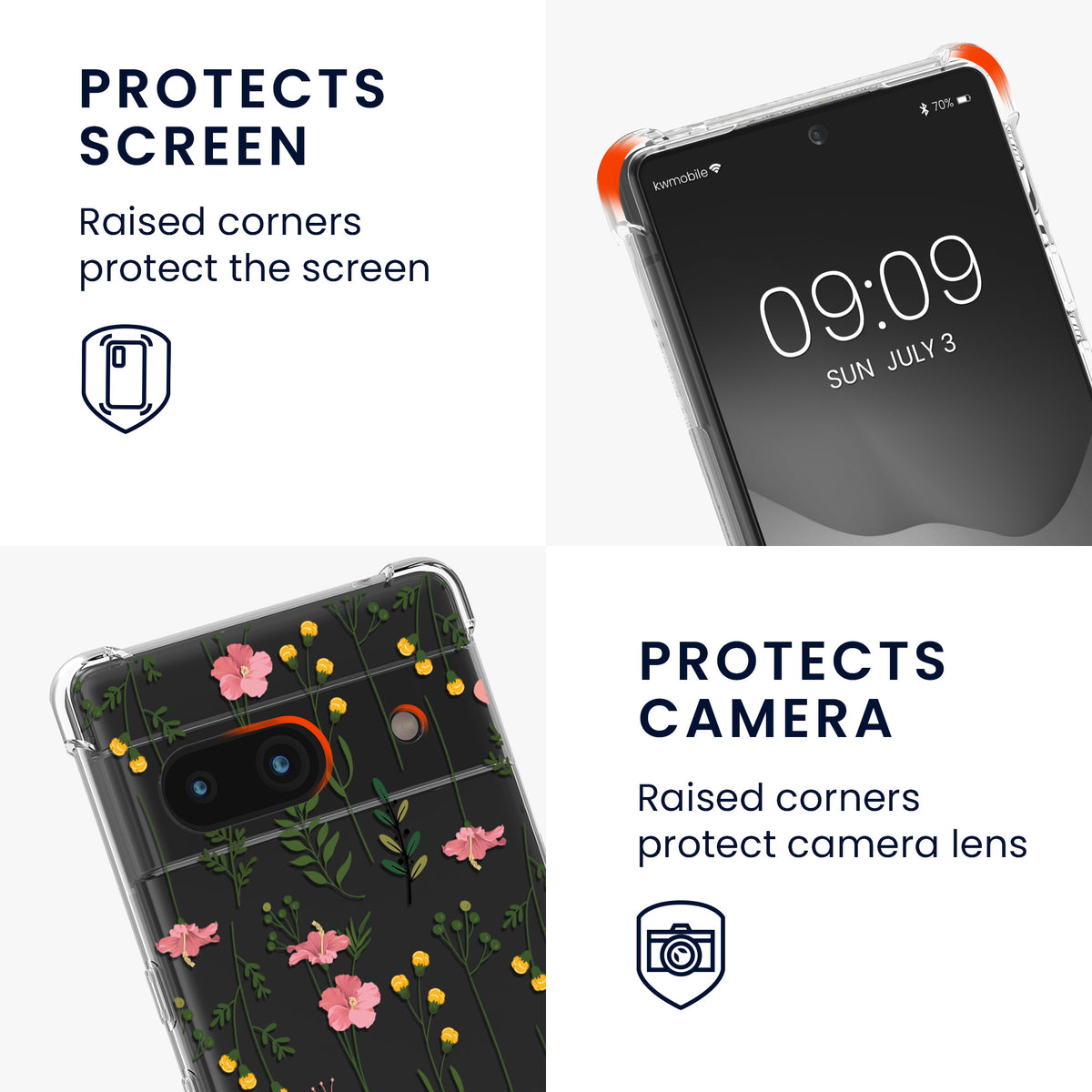 Google Pixel 6a Silikon Handykette gemustert
