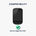 kwmobile Schutzglas kompatibel mit Garmin Edge 530 / 830 - Hartglas Schutzfolien Set für Fahrrad GPS - Displayschutz