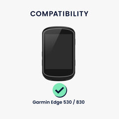 kwmobile Schutzglas kompatibel mit Garmin Edge 530 / 830 - Hartglas Schutzfolien Set für Fahrrad GPS - Displayschutz