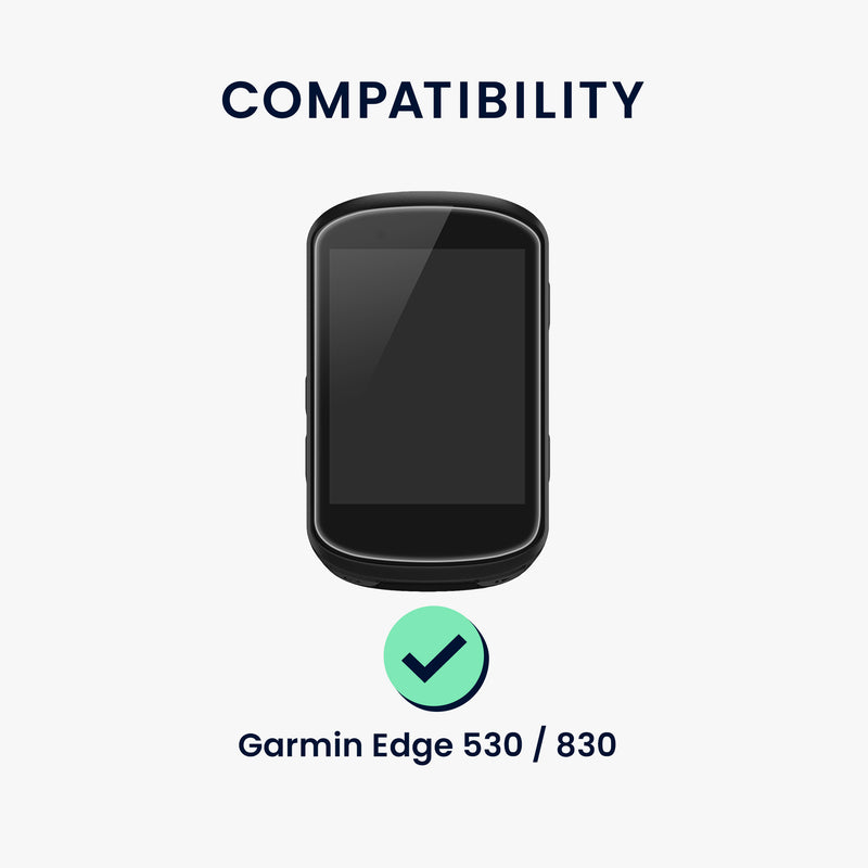 kwmobile Schutzglas kompatibel mit Garmin Edge 530 / 830 - Hartglas Schutzfolien Set für Fahrrad GPS - Displayschutz