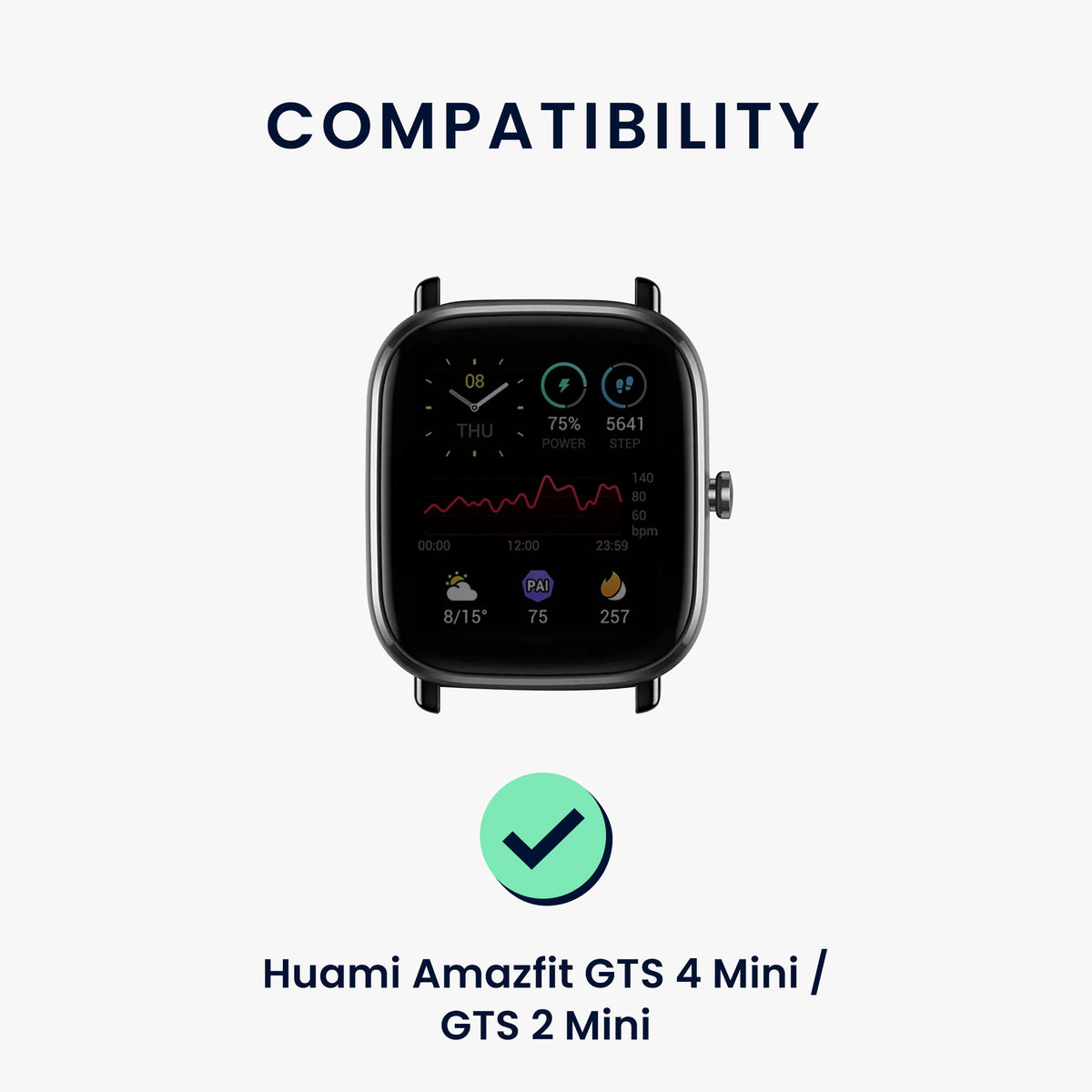 kwmobile Uhrenarmband für Huami Amazfit GTR Mini / GTS 4 Mini / GTS 3 / Amazfit Active 2 / Active Edge - Fitnesstracker