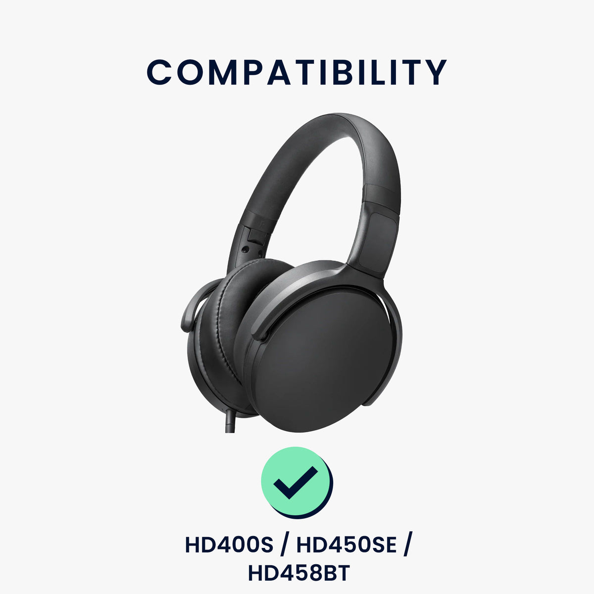 kwmobile Ohr Polster für Sennheiser HD400S / HD450SE / HD458BT Ohrpolster - Ersatz Ohrpolster - Kopfhörer Ersatzteile