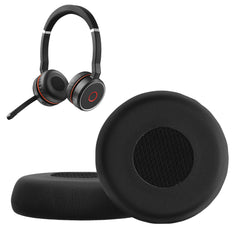 kwmobile 2x Ohr Polster für Jabra Evolve 2 75 Ohrpolster - Ersatz Ohrpolster - Kopfhörer Ersatzteile - Kopfhörer Ersatzpolster für Over Ear Headphones Schwarz  