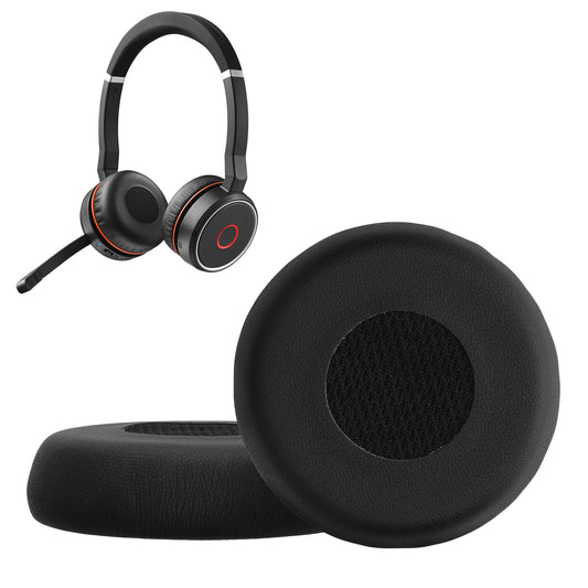 kwmobile 2x Ohr Polster für Jabra Evolve 2 75 Ohrpolster - Ersatz Ohrpolster - Kopfhörer Ersatzteile - Kopfhörer Ersatzpolster für Over Ear Headphones Schwarz  
