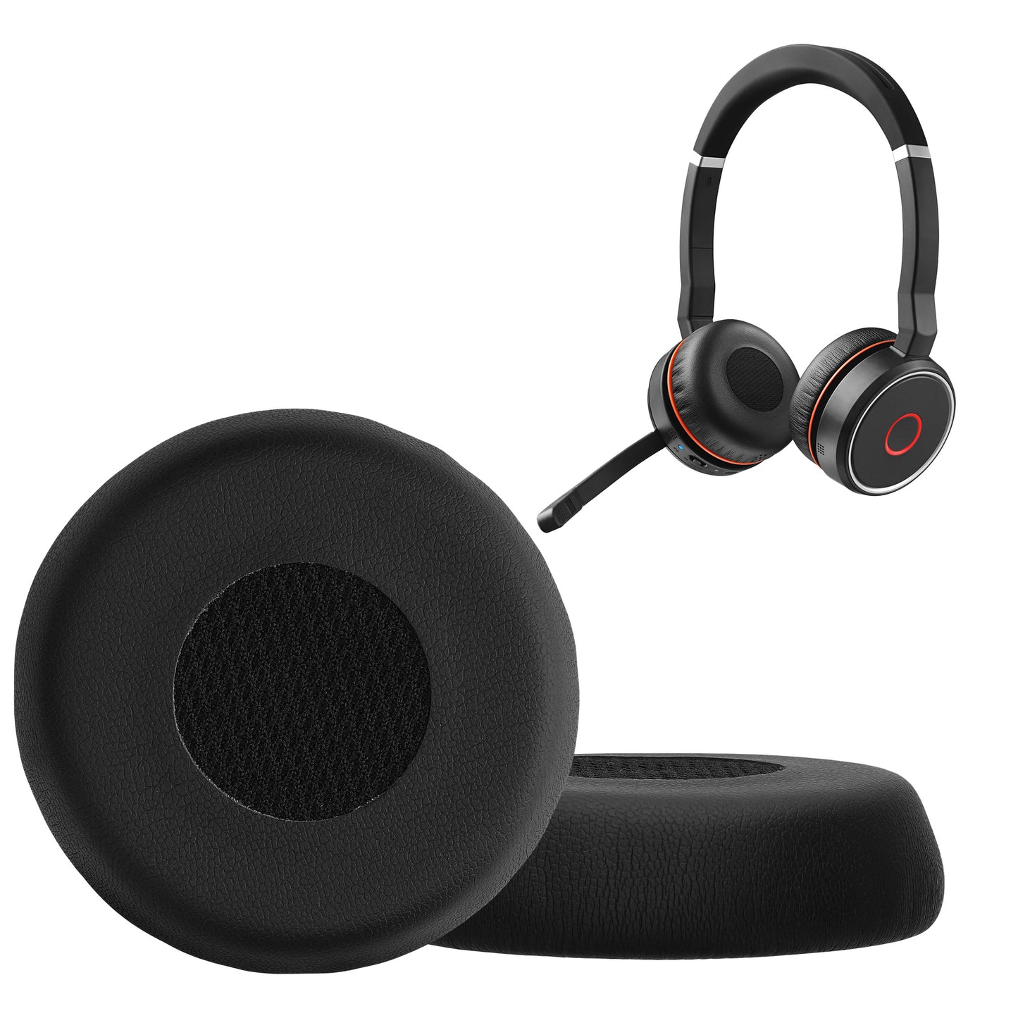 kwmobile Ohr Polster für Jabra Evolve 2 75 Ohrpolster Ersatz Ohrpolster Kopfhörer Ersatzteile Kopfhörer Ersatzpolster für Over Ear Headphones