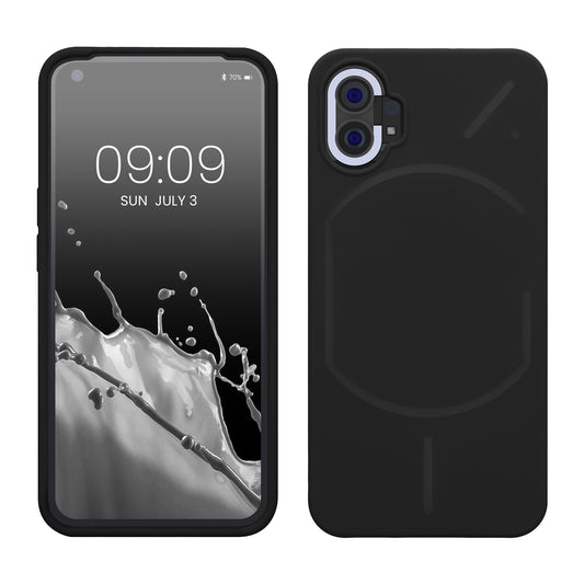 kwmobile Handyhülle für Nothing Phone (1) Hülle - Case Silikon - Kabelloses Laden - Schutzhülle Cover