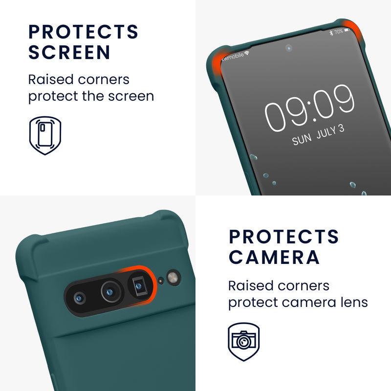 kwmobile Necklace Case kompatibel mit Google Pixel 7 Pro Hülle - Cover mit Kordel zum Umhängen - Silikon Schutzhülle