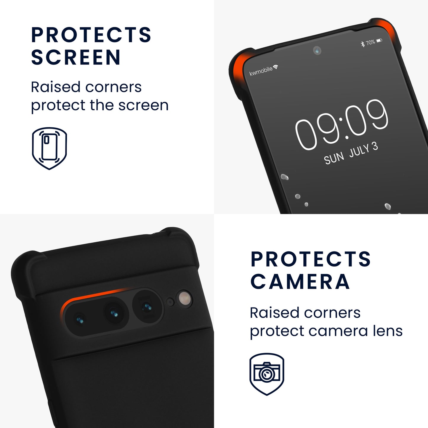 kwmobile Necklace Case kompatibel mit Google Pixel 7 Pro Hülle - Cover mit Kordel zum Umhängen - Silikon Schutzhülle
