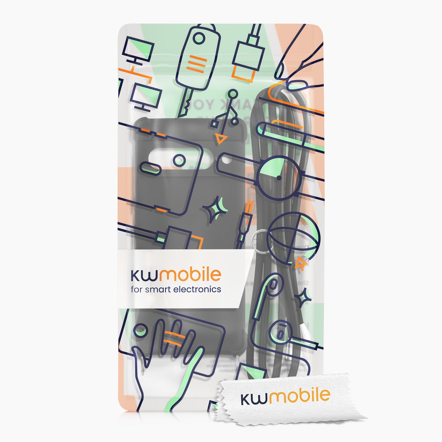 kwmobile Necklace Case kompatibel mit Google Pixel 7 Pro Hülle - Cover mit Kordel zum Umhängen - Silikon Schutzhülle
