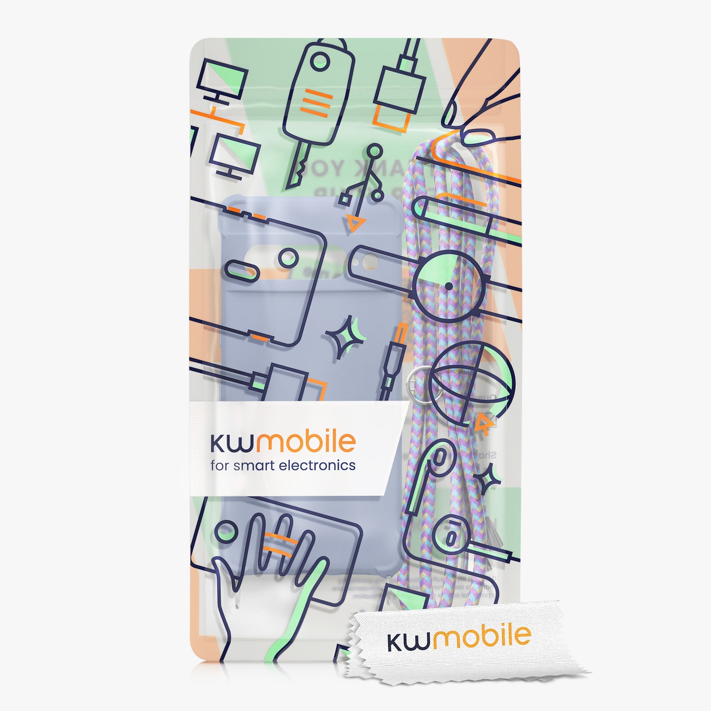 kwmobile Necklace Case kompatibel mit Google Pixel 7 Pro Hülle - Cover mit Kordel zum Umhängen - Silikon Schutzhülle