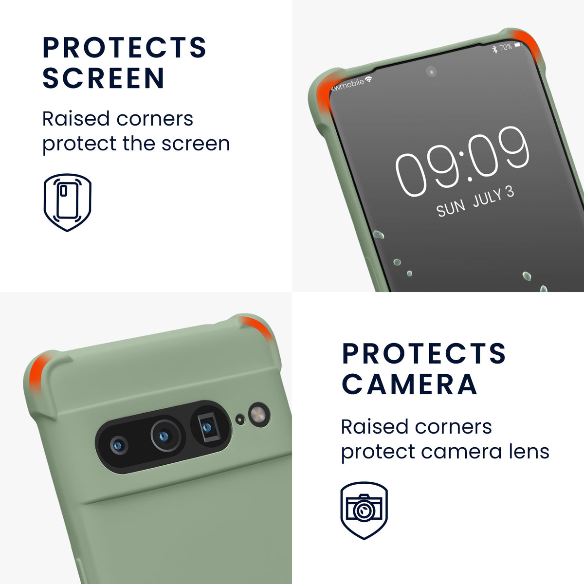kwmobile Necklace Case kompatibel mit Google Pixel 7 Pro Hülle - Cover mit Kordel zum Umhängen - Silikon Schutzhülle