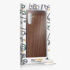 Galaxy A04s Holzhülle Walnuss mit TPU Bumper