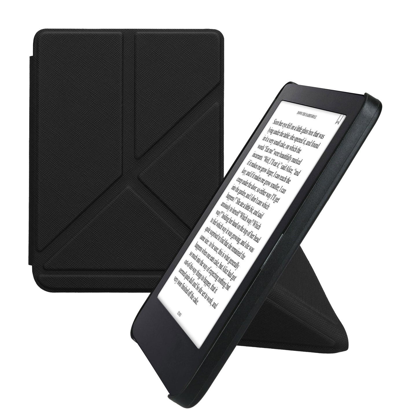 kwmobile Schutzhülle für Kobo Clara 2E / Tolino Shine 4 Hülle - Kunstleder Case - eReader Klapphülle mit Auto Sleep Funktion - Cover mit Ständer - Schwarz Schwarz  