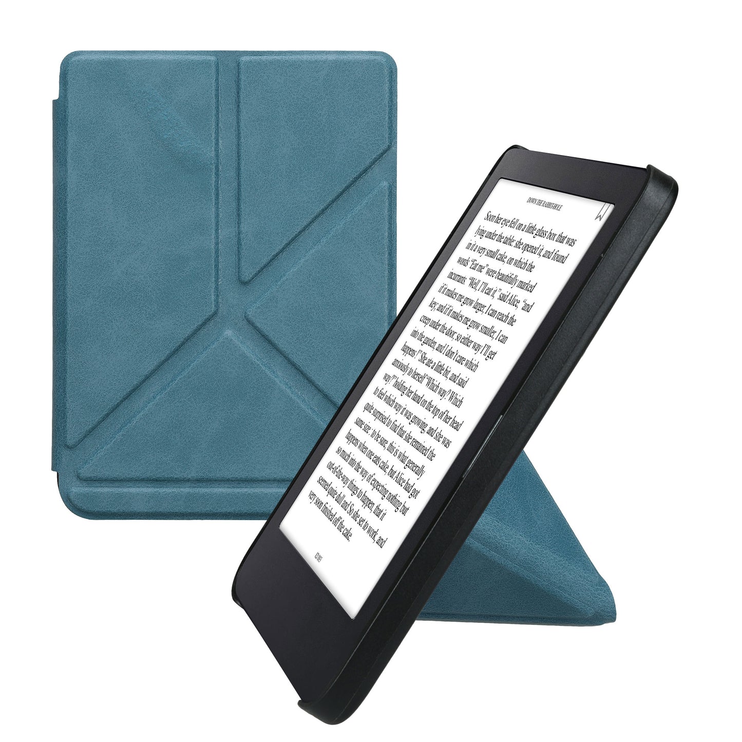kwmobile Schutzhülle für Kobo Clara 2E / Tolino Shine 4 Hülle - Kunstleder Case - eReader Klapphülle mit Auto Sleep Funktion - Cover mit Ständer - Petrol Petrol  