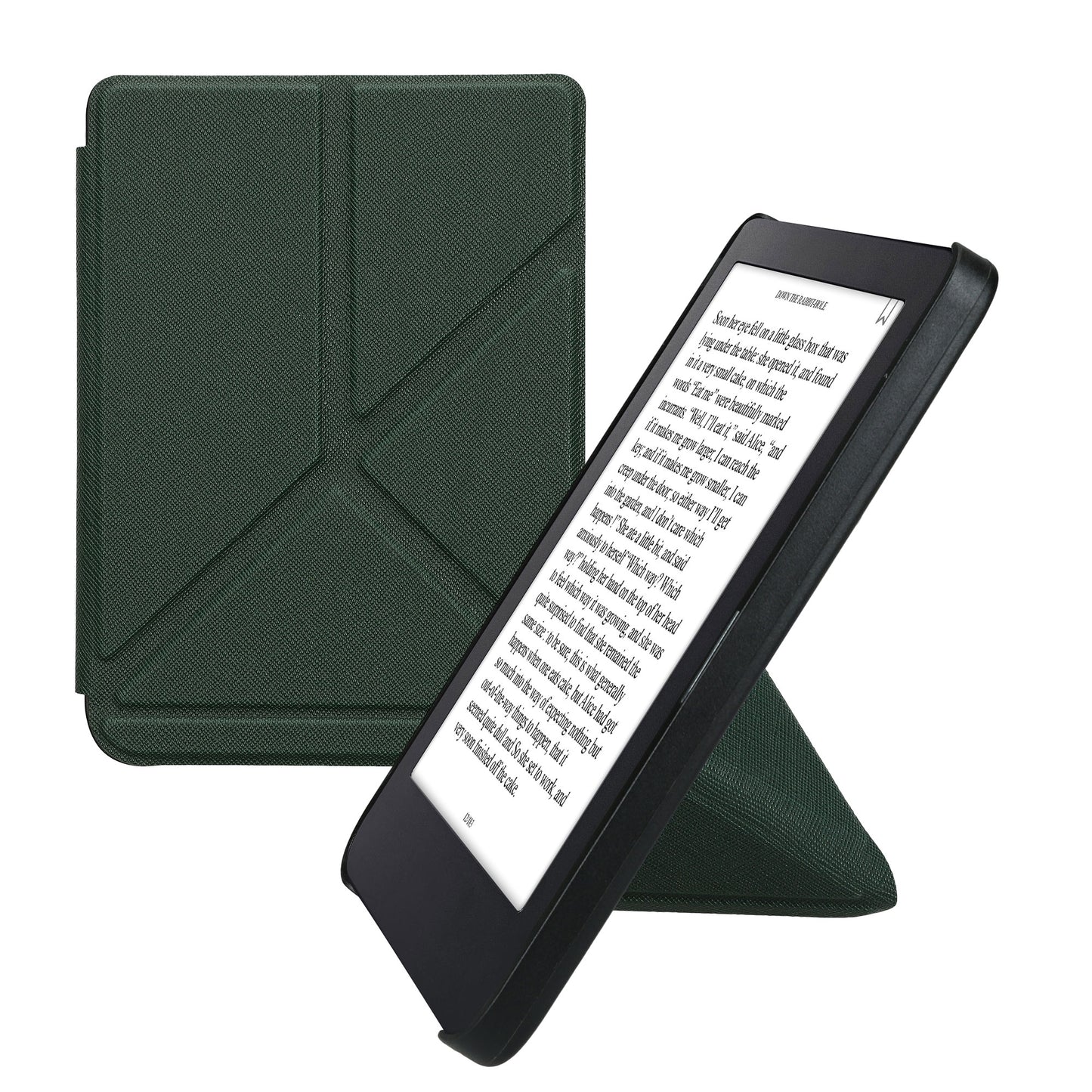 kwmobile Schutzhülle für Kobo Clara 2E / Tolino Shine 4 Hülle - Kunstleder Case - eReader Klapphülle mit Auto Sleep Funktion - Cover mit Ständer - Dunkelgrün Dunkelgrün  