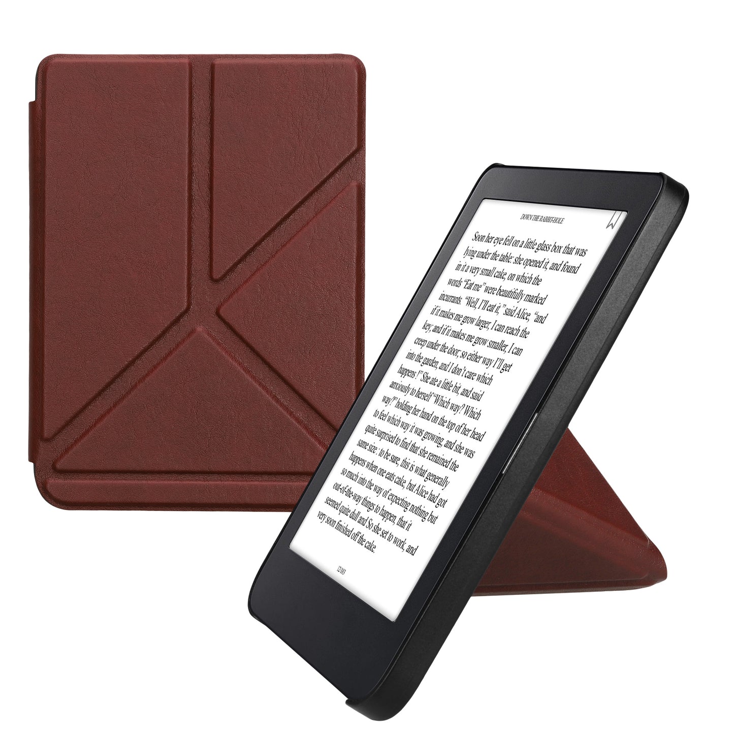 kwmobile Schutzhülle für Kobo Clara 2E / Tolino Shine 4 Hülle - Kunstleder Case - eReader Klapphülle mit Auto Sleep Funktion - Cover mit Ständer - Brombeere Brombeere  