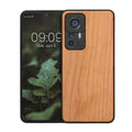 Holzhülle mit TPU Bumper für Xiaomi 12T / 12T Pro Kirschholz