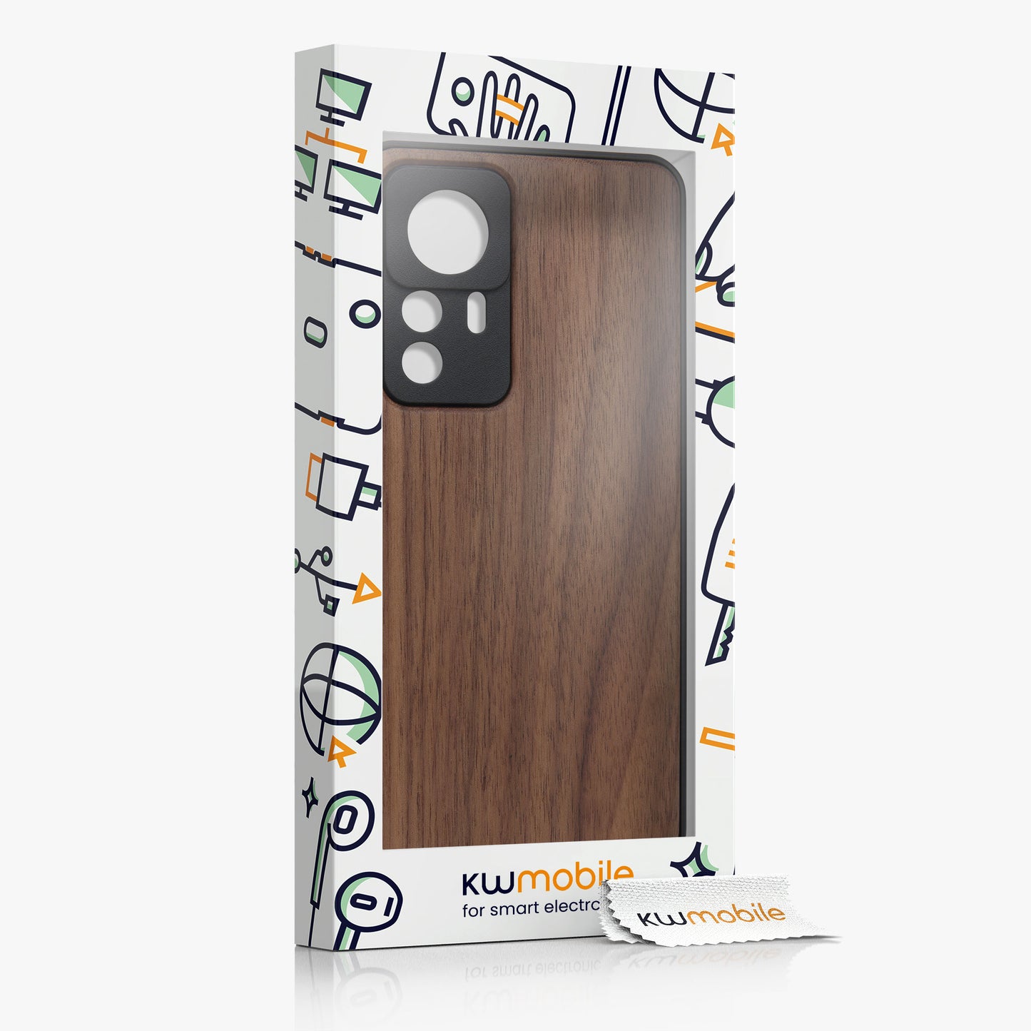 Holzhülle mit TPU Bumper für Xiaomi 12T / 12T Pro Kirschholz