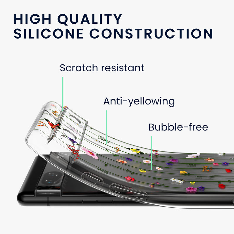 Google Pixel 6a transparente Silikon Handyhülle