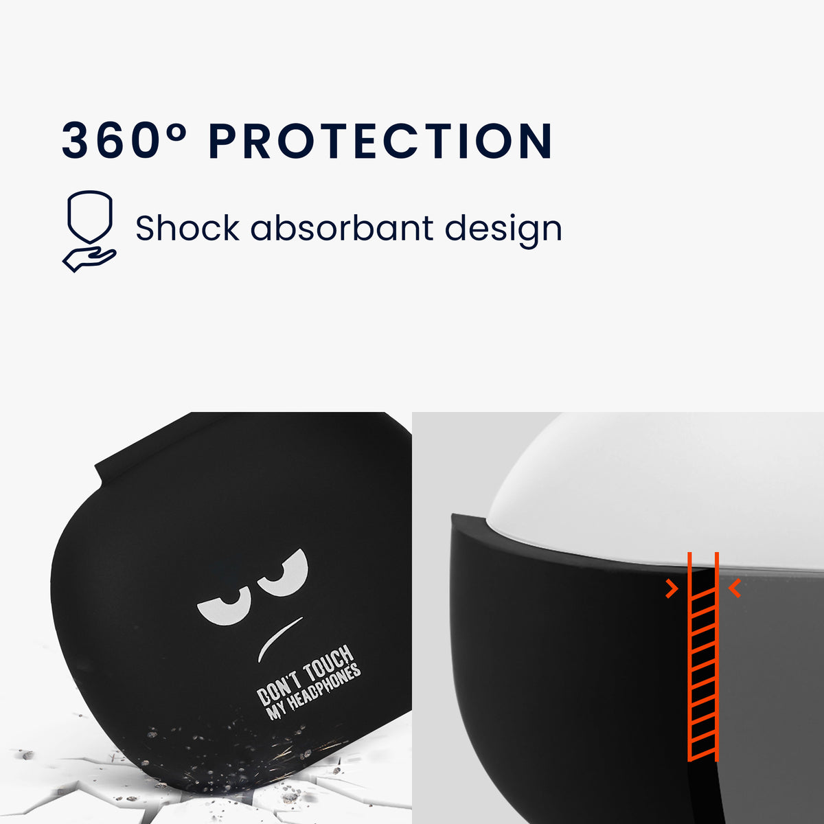 Anker Soundcore Life P3 Kopfhörer Hülle stoßfest mit Karabiner Don't Touch My Headphones