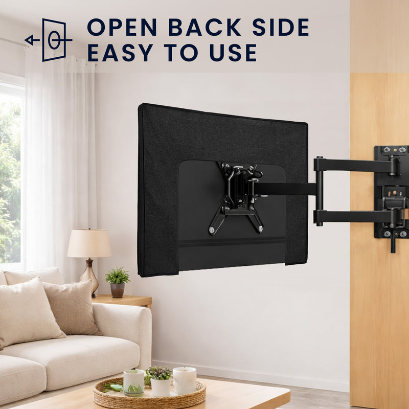65" TV Abdeckung Indoor aus Leinen uni