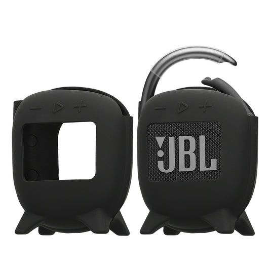 kwmobile Silikon Hülle für JBL Clip 4 Hülle - Schutzhülle für Mini Speaker - Cover Bluetooth Lautsprecher - Case Schwarz Schwarz  