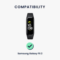 kwmobile Silikon Uhrenarmband für Samsung Galaxy Fit 2 Armband - Ersatzarmband für Fitnesstracker - Wechselarmband