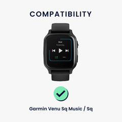 kwmobile Silikon Uhrenarmband für Garmin Venu Sq Music / Sq Armband - Ersatzarmband für Fitnesstracker - Wechselarmband
