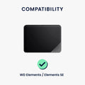 Hülle kompatibel mit WD Elements / Elements SE Festplatte