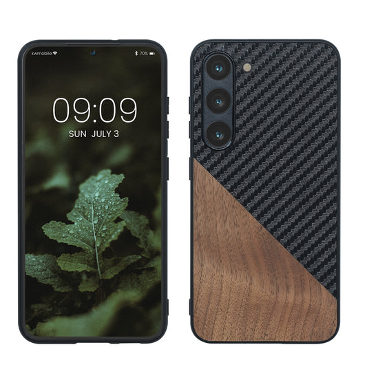 Samsung Galaxy S23 Handyhülle Holz Carbon