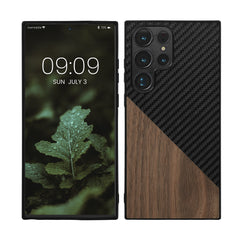 Samsung Galaxy S23 Ultra Holz Handyhülle Carbon