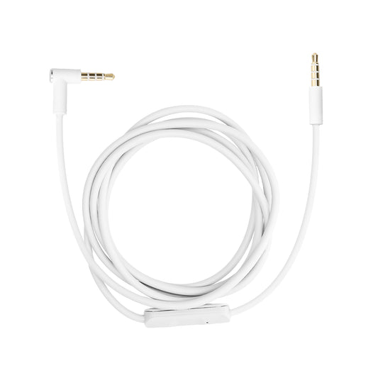 kwmobile Kopfhörerkabel für Beats Studio 3 / Solo 3 / Solo2 / Studio 2 / Studio 1 / Mixr - Ersatz Kabel 140 cm Mikrofon Lautstärkeregler - 3.5mm Klinke Weiß  