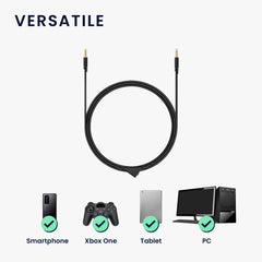 kwmobile Kopfhörerkabel kompatibel mit Logitech Astro A50 / A40TR / A40 / A30 / A10 - Ersatz Kabel 200 cm