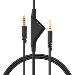 kwmobile Kopfhörerkabel kompatibel mit Logitech Astro A50 / A40TR / A40 / A30 / A10 - Ersatz Kabel 200 cm mit Lautstärkeregler - 3.5mm Klinke Schwarz  