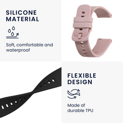 kwmobile Uhrenarmband für Withings ScanWatch 38mm / Steel HR 36mm / Move ECG Armband - Fitnesstracker Band Set