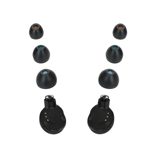kwmobile 6x Silikonaufsätze für Sony WF-C500 Headphone / WI-C200 Headset - Ersatz Ohrstöpsel - Ear Tips für In-Ear Kopfhörer - Zubehör Ersatzpolster in Schwarz Schwarz  