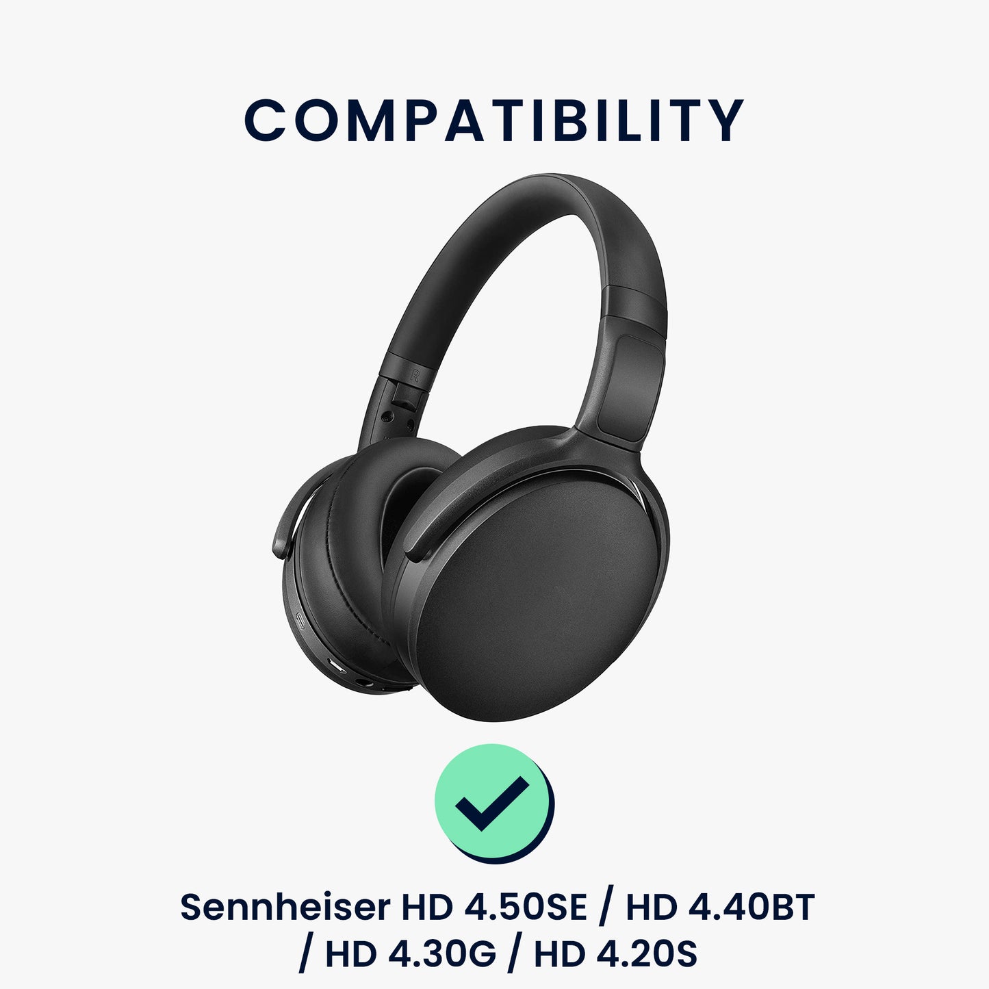 kwmobile Ohr Polster für Sennheiser HD 4.50SE / HD 4.40BT / HD 4.30G / HD 4.20S Ohrpolster - Ersatz Ohrpolster