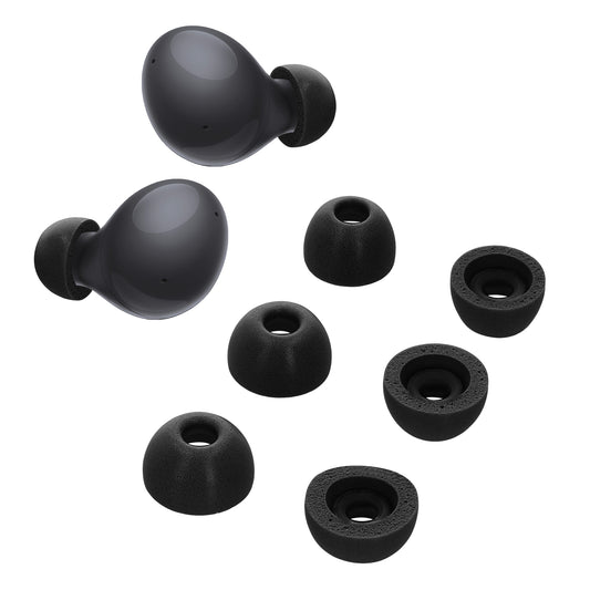 kwmobile 6x Aufsätze für Samsung Galaxy Buds 2 Ersatz Ohrstöpsel - 3 Größen - Ear Tips für In-Ear Kopfhörer - Zubehör Ersatzpolster in Schwarz Schwarz  