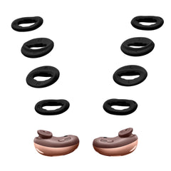 kwmobile 8x Ear Buds kompatibel mit Samsung Galaxy Buds Live - Size S und L - Silikon Ohrbügel Ohrstöpsel Zubehör - Bügel für In-Ear Kopfhörer - Schwarz Schwarz  