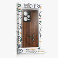 Holz Hardcase mit TPU Bumper für Xiaomi Redmi Note 12 Pro 5G Vintage Kompass mit Perlmutt