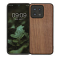 Holzhülle mit TPU Bumper für Xiaomi 13 5G Walnussholz