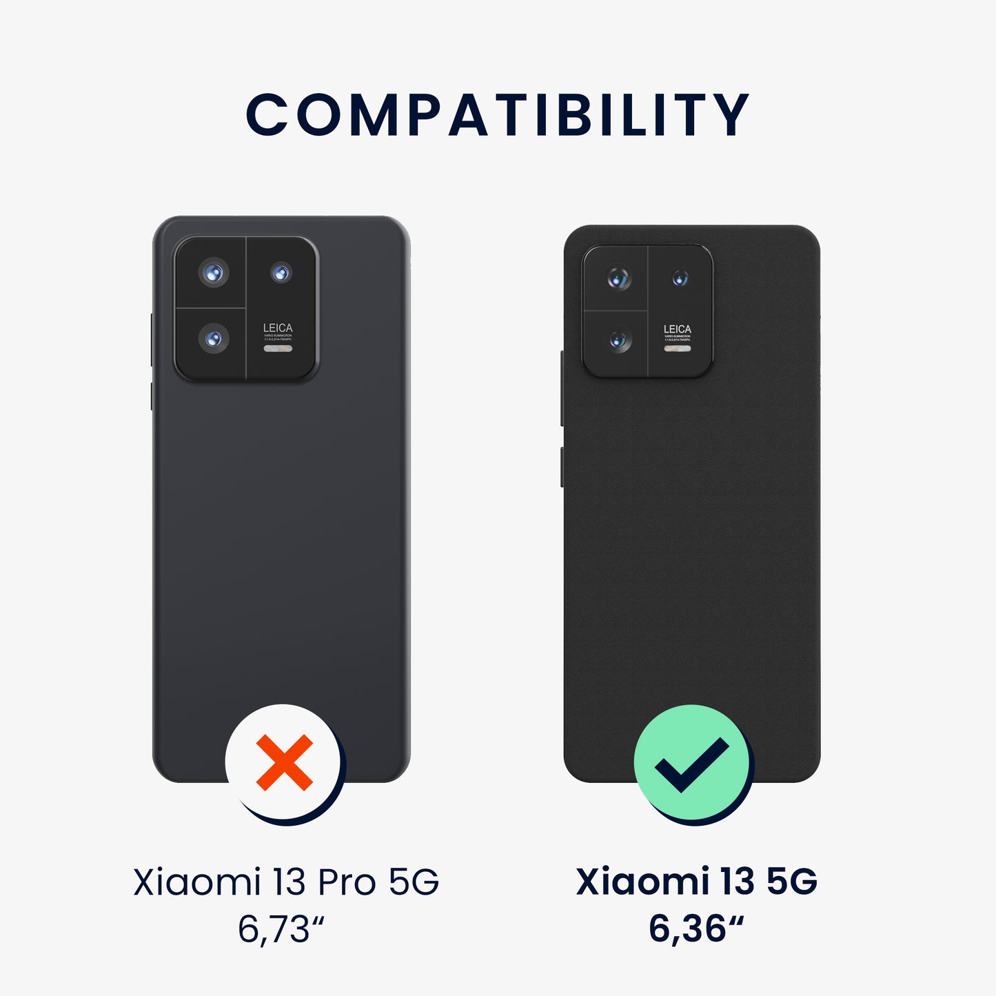 Holzhülle mit TPU Bumper für Xiaomi 13 5G Walnussholz