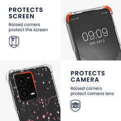 Xiaomi Redmi Note 12 Pro 5G Handykette Kirschblüten Rosa