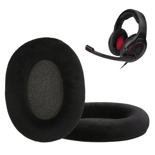 kwmobile 2x Velours Ohr Polster für Sennheiser GAME ZERO / HD380PRO / PXC450 / PXC350 / PC350 / PC360 Ohrpolster - Ersatz Ohrpolster - Kopfhörer Ersatzteile - Kopfhörer Ersatzpolster für Over Ear Headphones Schwarz  