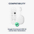 2x Silikon Hülle für Google Chromecast 2020 4K (nicht für New-Generation) Fernbedienung und Streaming Gerät
