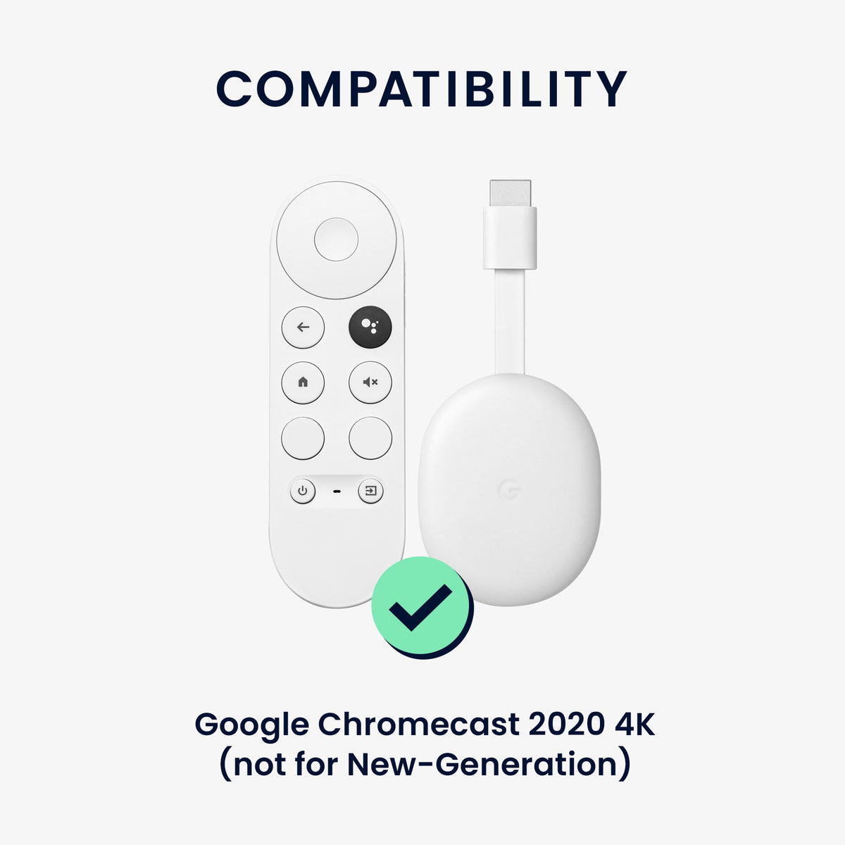 2x Silikon Hülle für Google Chromecast 2020 4K (nicht für New-Generation) Fernbedienung und Streaming Gerät