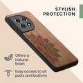 Holz Hardcase mit TPU Bumper für OnePlus 11 Aufgehende Sonne