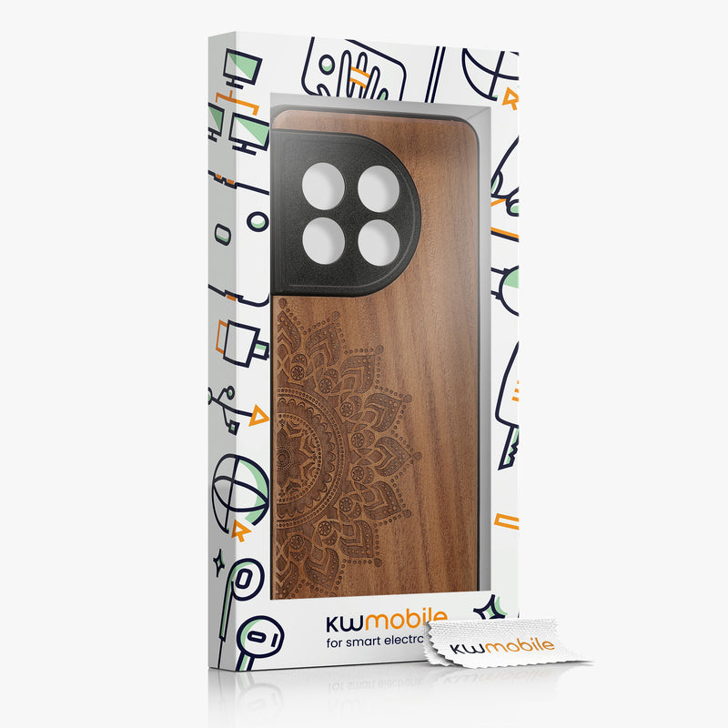 Holz Hardcase mit TPU Bumper für OnePlus 11 Aufgehende Sonne
