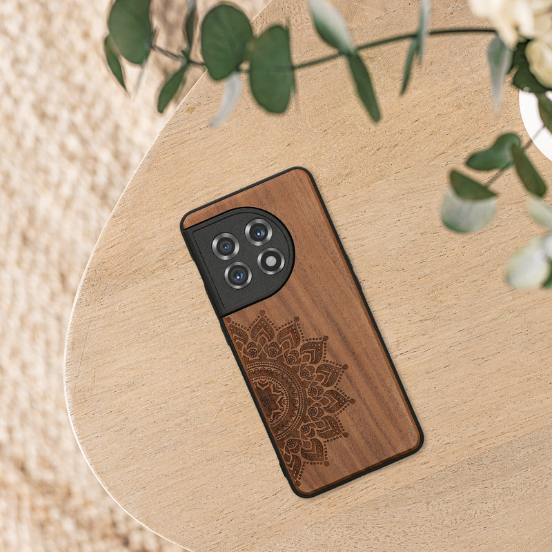 Holz Hardcase mit TPU Bumper für OnePlus 11 Aufgehende Sonne
