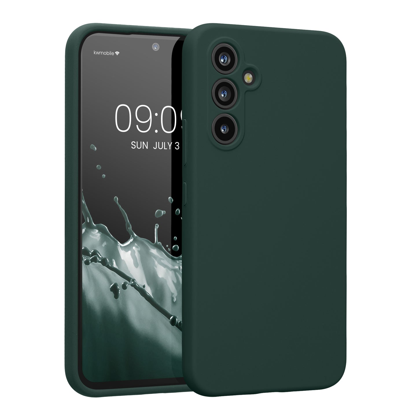 kwmobile Hülle kompatibel mit Samsung Galaxy A54 5G - Hülle Silikon gummiert - Handyhülle - Handy Case in Moosgrün Moosgrün  